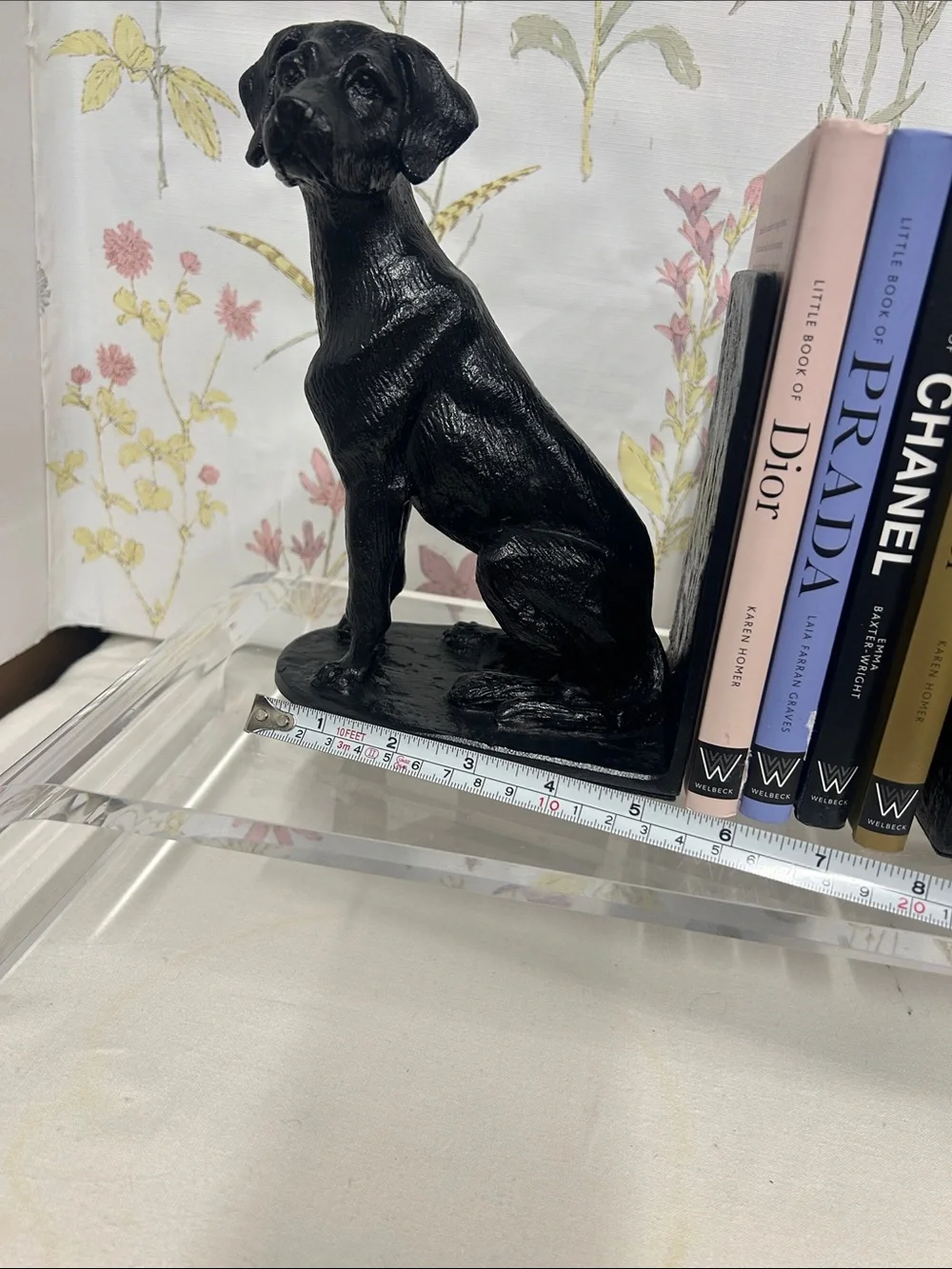 Pottery BarnVTG  Black Cast Iron Labrador Dog Bookend Pair